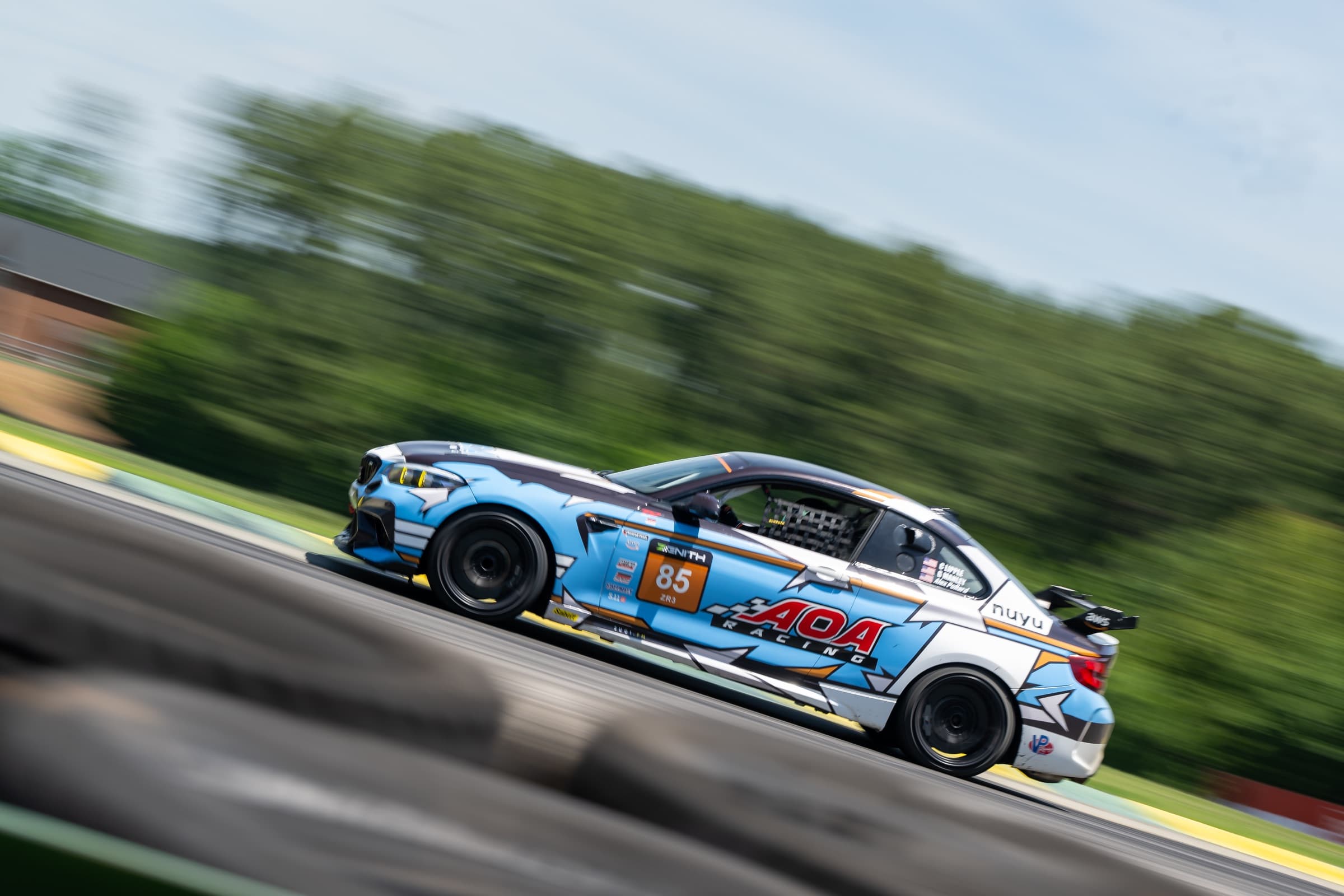 AOA race team on a race weekend at Virginia International Raceway